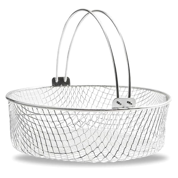 Airfryer-kurv, dampkurv, 304 rustfrit stålnetkurv til airfryer, airfryer-tilbehør 8 tommer kurv