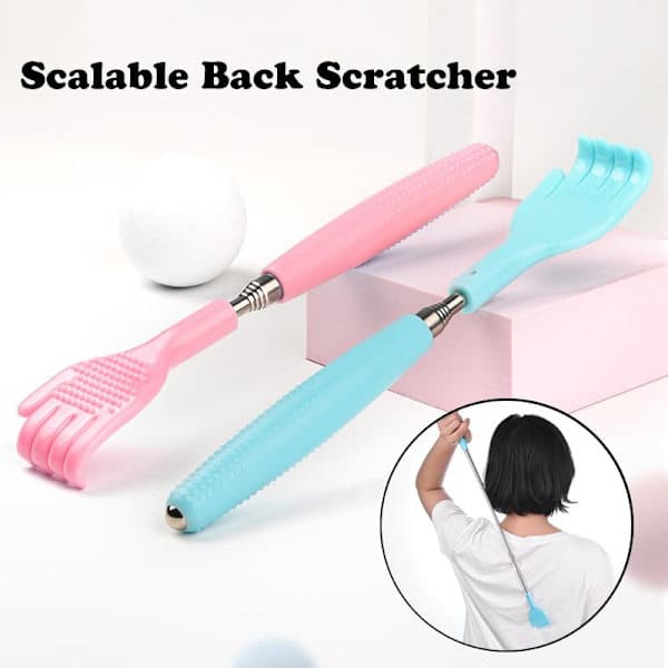 Retractable Back Scratcher Telescopic Itchy Body Care Massage Pink Pink