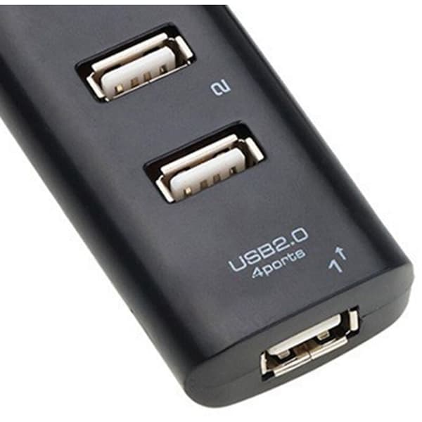 USB 2.0 Hub Høy Multi-USB Hub Splitter 4-port USB Hub Adapter for Laptop Mottaker Datatilbehør Svart