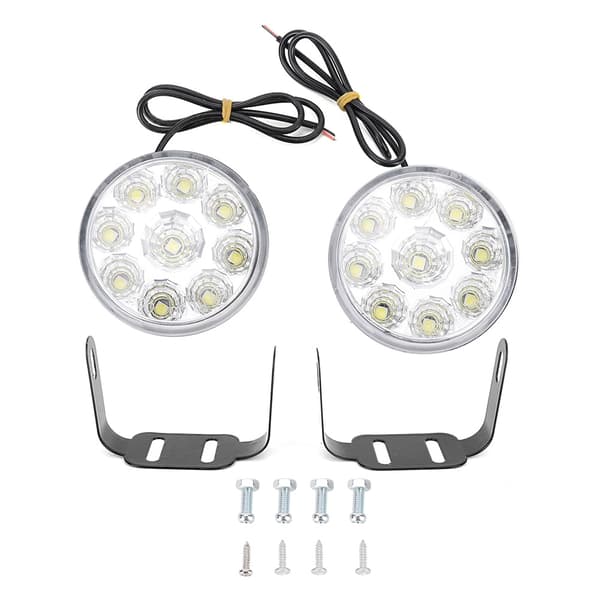 5050 9LED Round Fog Light Daytime Running Light DRL Universal for Car