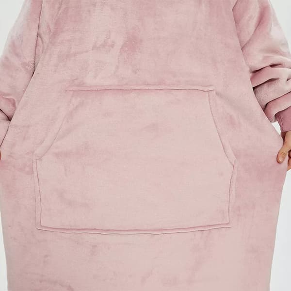 Lang Oversized Hættetrøje - Rosa (120cm)