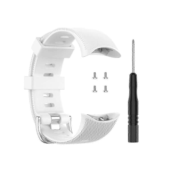 Til Garmin Forerunner 45 / 45s Smart Urrem Silikone Urkasse Udskiftningsarmbånd Hvid White