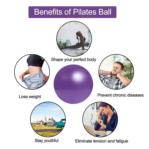 Small Exercise Ball, 9-inch Mini Yoga Balls with Inflatable Straw