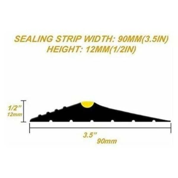 3m Universal Garage Door Threshold Seal, Weatherproof Rubber Replacement, Compatible with Most Brands