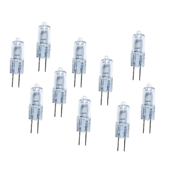 10 stk. Superstærk G4 12v 50w Wolfram Halogen Base Pære Lys 10w