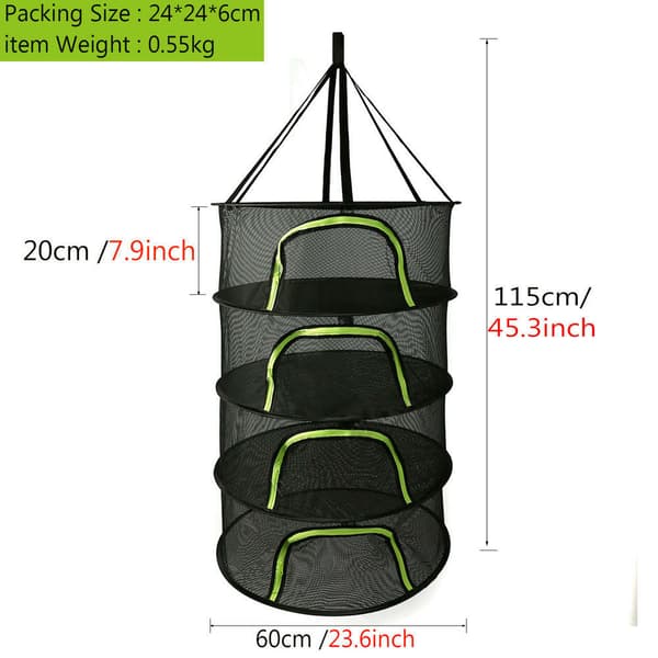 4/6/8 Layer Drying Net Herb Dryer Mesh Fish Hanging Drying Rack 2 layers 2 layers