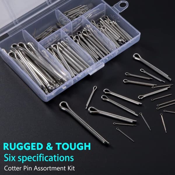 230 stk. rustfri splitstifter M1 M2 M2.5 M3 M4 M5 låsesplintsortiment med opbevaringsboks