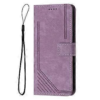 Compatible with Honor X5 Wallet Case with Card Slot and Stand Function - Purple Purple