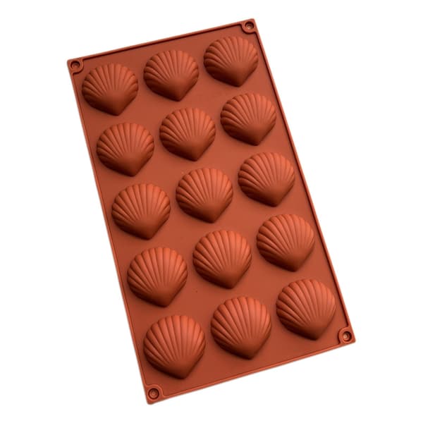 #(9 hulrum brun) Mini Madeleine silikoneform 2 stk. Non-stick Madeleineform Madeleineform til chokolademousse muffins budding#