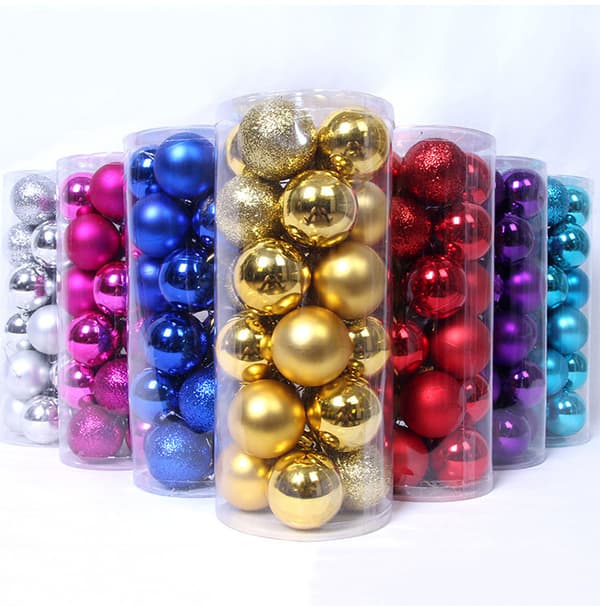 24 pcs Christmas Glitter Balls Decorations Christmas Tree Balls Hanging DXGHC