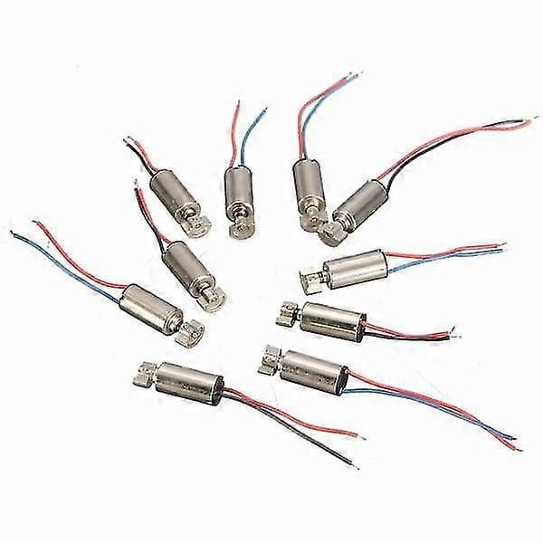 10 stk Mini Mobiltelefon Vibrasjonsmotor Vibrator 4x8mm DC 1.5-3V RC Leker