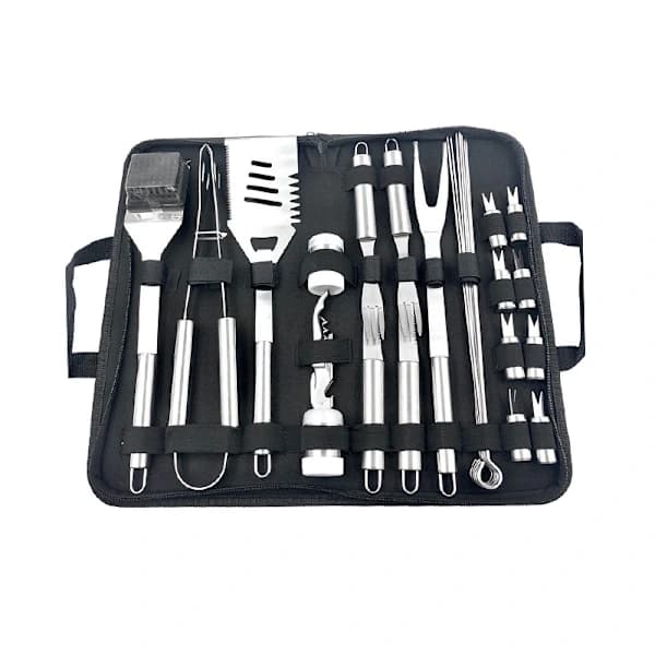 29-piece BBQ Tool Set, Stainless Steel Grilling Accessories with Storage Case for Camping and Outdoor Grilling