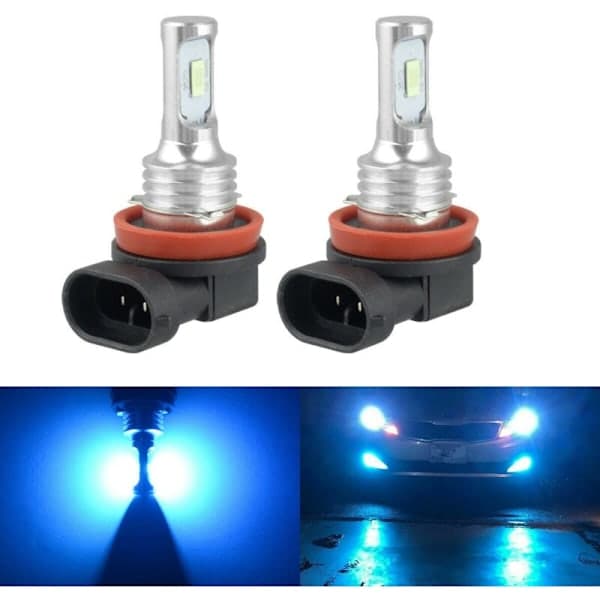 Super H8 H9 H11 LED-headlight bulb, high beam/low beam, 8000LM, 8000K, ice blue, 80W