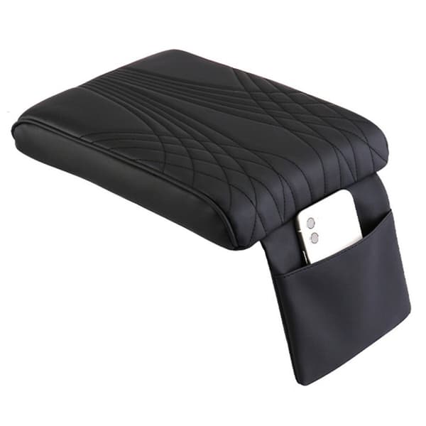 Bilarmrestkudde Center Console Box Cover Mat För Interiör Tillbehör PU Läder
