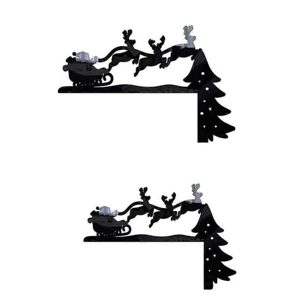 4 pcs/set Merry Christmas Removable Switch Stickers 3D Santa Claus Wall Decal_tfrf