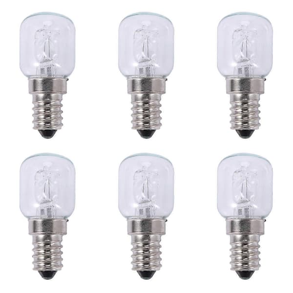6X E14 High Temperature Light Bulb 500 Degrees 25W Halogen Bubble Oven Light Bulb E14 250V 25W Quartz Light Bulb