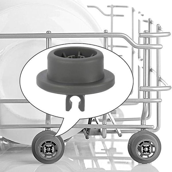 Dishwasher Lower Basket Wheel Replacement - 8-Pack, Compatible with Bosch and Siemens Dishwashers