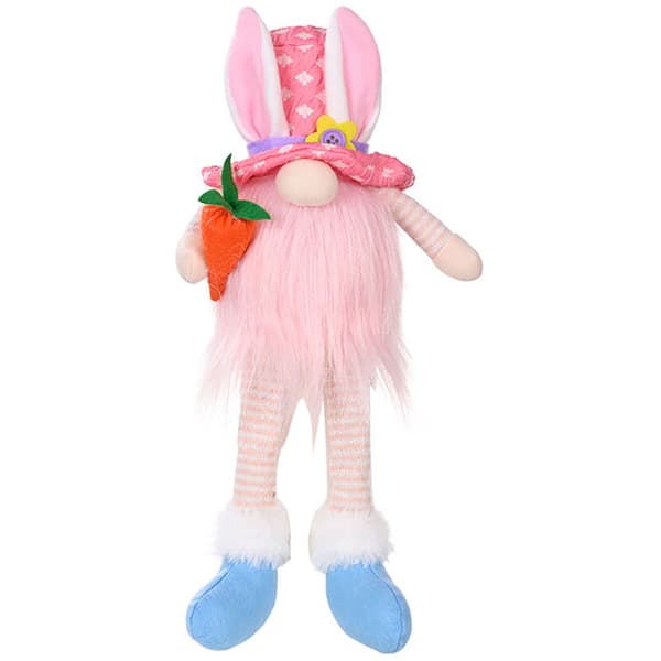 Long-legged Easter Rudolf Gnome Elf Rabbit LED Light Rabbit Dolls Kids DIY Happy Easter Party Decor,B