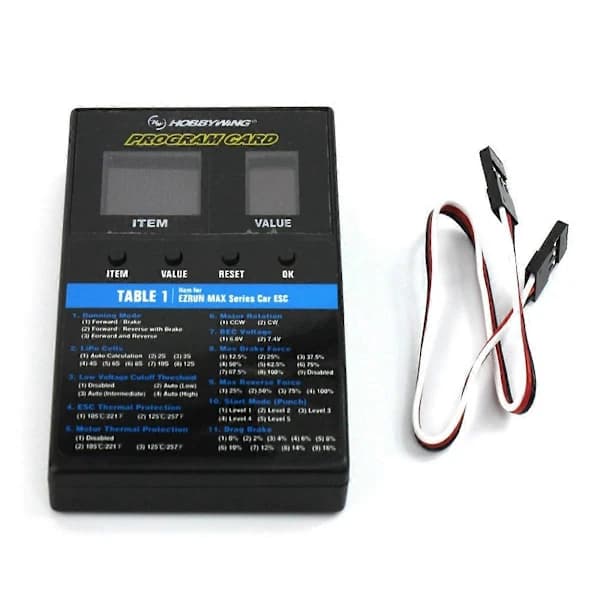 LED-ohjelmointikortti ESC:lle RC-autoihin ja -lentokoneisiin