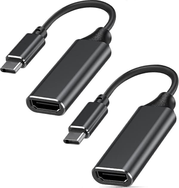 USB-C til HDMI-adapter 4K for Mac OS, kompatibel med Macbook Pro 2019 - 2-pakning