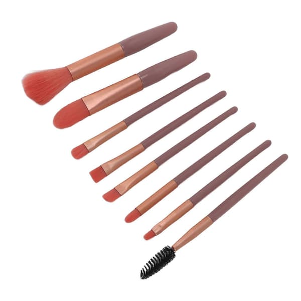 8-piece Makeup Brush Set Synthetic Blend Liner Ergonomic Handle Professional Cosmetic Brush Kit