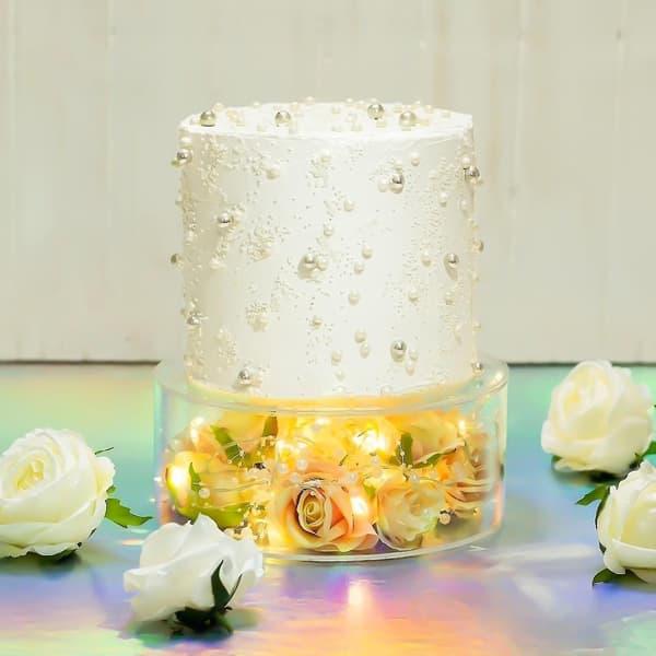 Round Transparent Acrylic Cake Display Board Cake Edge Smoother Scraper Decor Baking Tool Party Wedding Cake Stand Tool