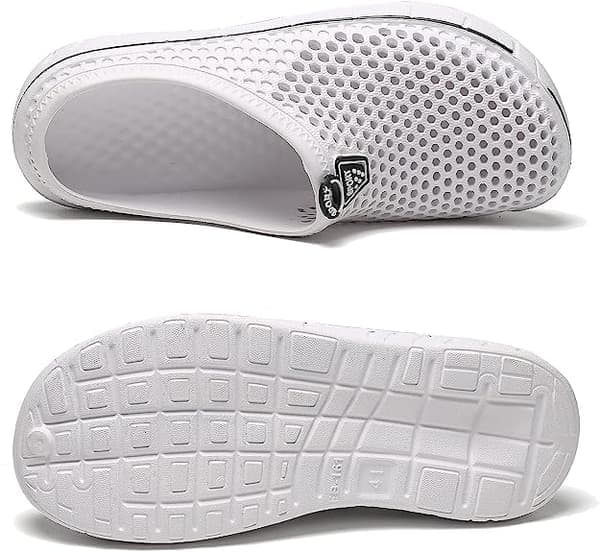 Unisex Clogs Shoes Casual Slippers Quick-Drying Sandals White White 41 White 41
