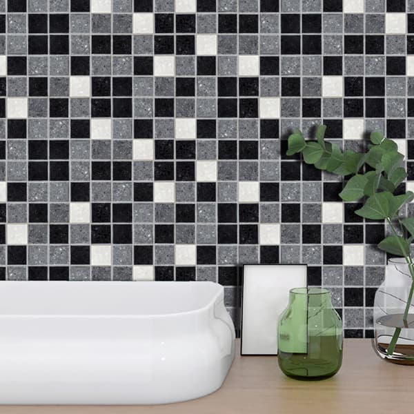 PVC Ceramic Tile Wall Sticker Self-Adhesive Wallpaper for Home Kitchen Background Decoration