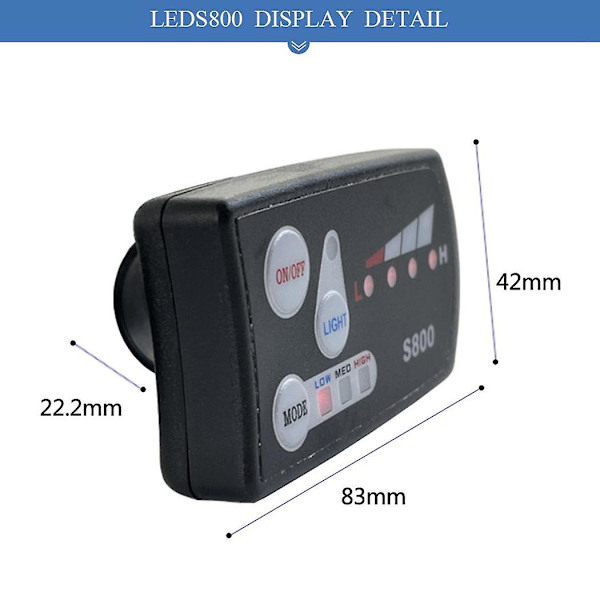 Electric Bicycle Display Universal 36v/48v Waterproof LED Display Control Panel With Headlight Wiring
