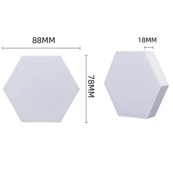 Hexagon Lys 8-pak LED Vægpaneler RGB Gaming Lys