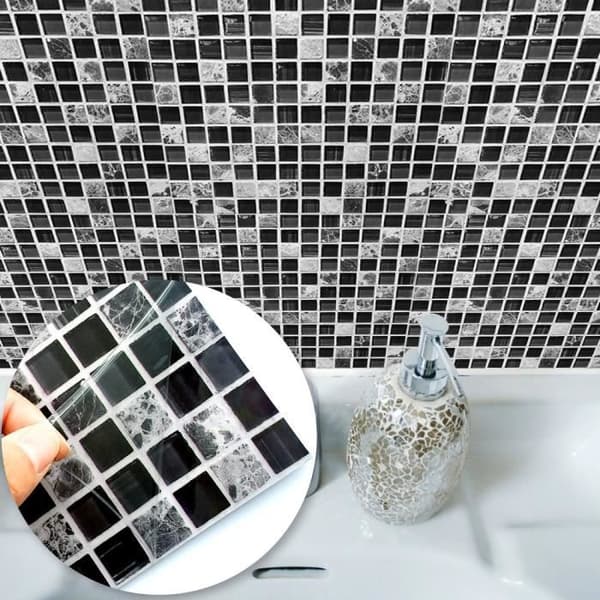 3D Itsekiinnittyvä Seinätarra - BEMSM - Geometria - 10 kpl - 15cm x 15cm[DB]