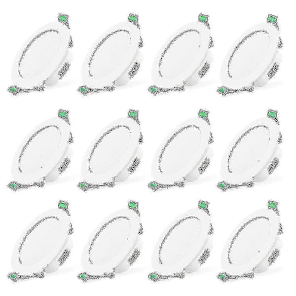 12 stk 7W Hvid LED Downlight Indbygningsloftslamper Smal Spot Light