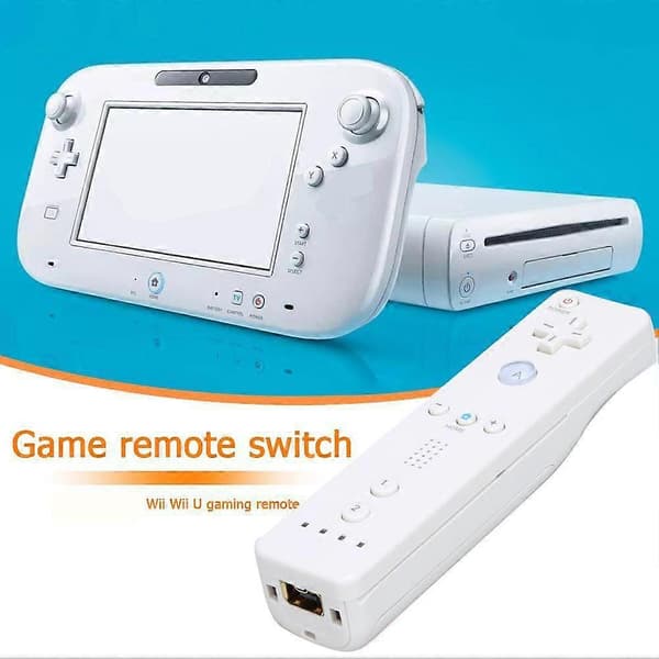 Fjernkontroll Motion Videospillfjernkontroll for Wii / Wii U Videospillkontroller Gamepad Erstatning_Kvalitetsgaver Hvit White