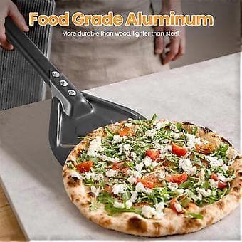 Pizzavender Pizzavender Restaurantkvalitet Aluminium Perforert Pizzaspade Metall Utendørs Pizzaovn Tilbehør