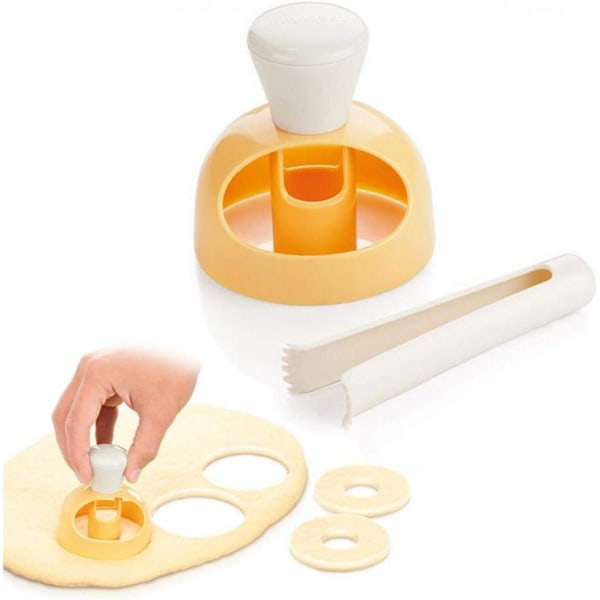 1 set of plastic donut cake mold Diy fried donut cutting machine