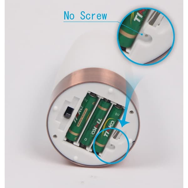 1 stk. rund retro LED nattlampe trådløs PIR bevegelsessensor
