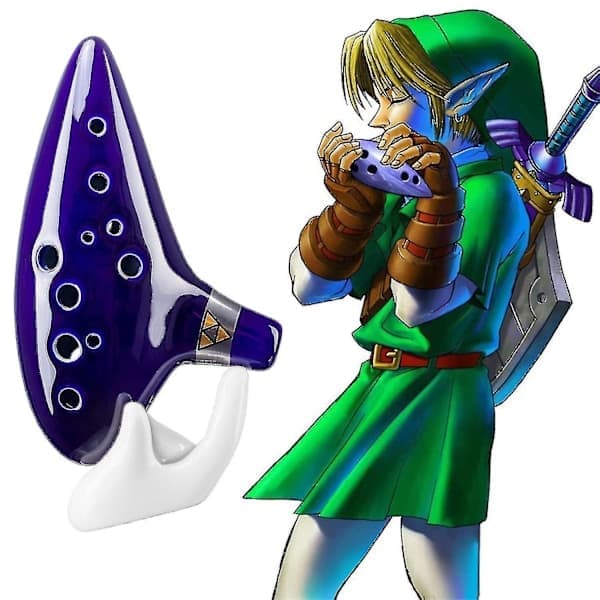 Zelda Ocarina med sangbok, 12-hulls Alt C Zelda Ocarina
