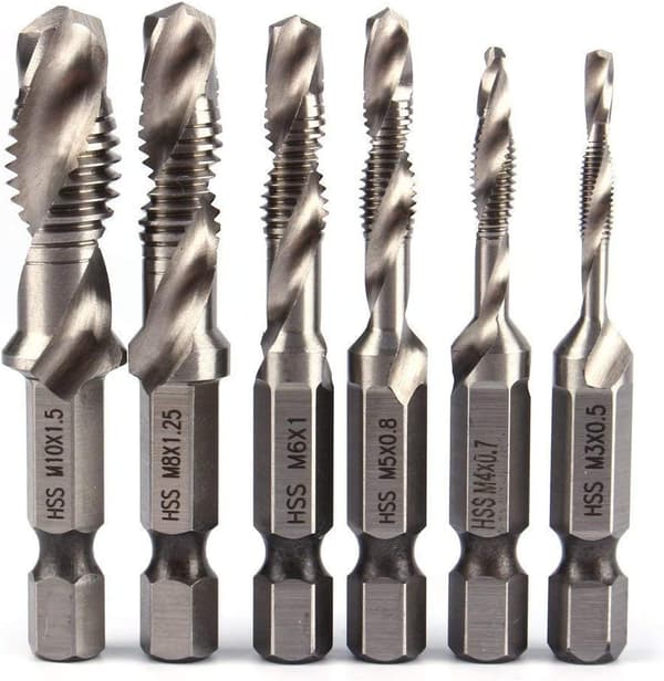 HSS Drill Bit Set 1/4\" Hex Shank Set Combination Drill Tap HSS Bi