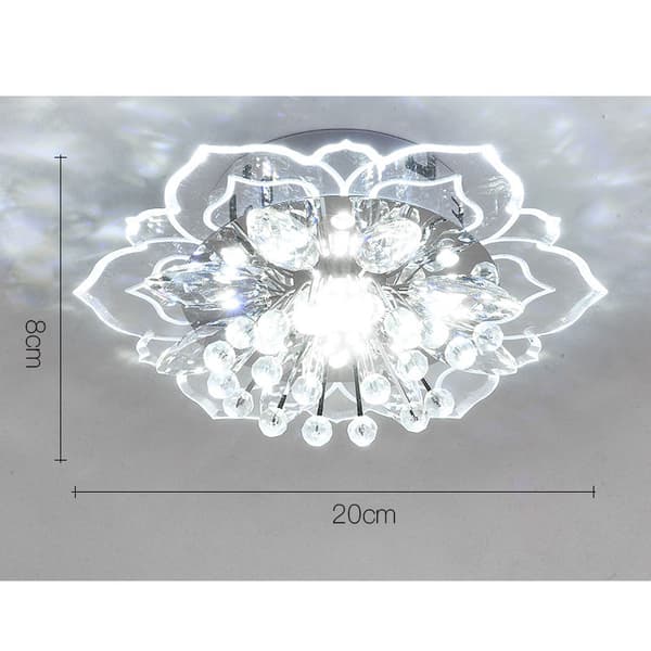 Moderne 9W Krystal LED Loftlampe til Gang, 20cm Hvid