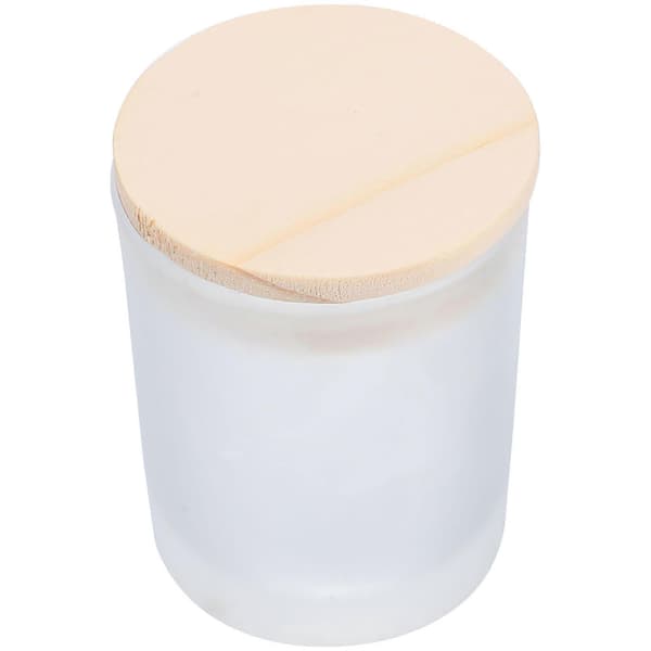Glass Candle Holder with Bamboo Lid Empty Candle Jar for Candle Making Glass Jar