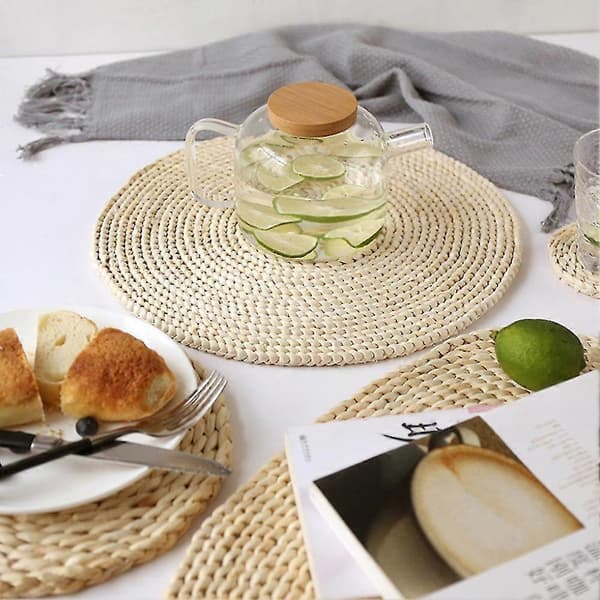 Dining Mat Woven from Corn Husk, Heat Insulating Pot Holder, Kaesi Coaster