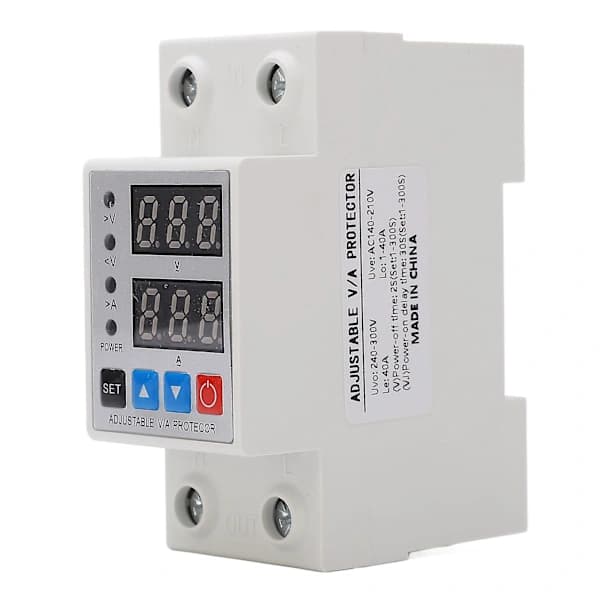 Over- og underspændingsbeskyttelse Justerbar dobbelt display Overstrømsoverbelastningsbeskyttelse 40A 240V-300V
