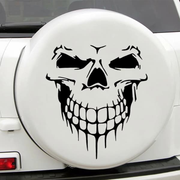 Yh-skull Dekal og klistremerke for bilvindusdører, reflekterende