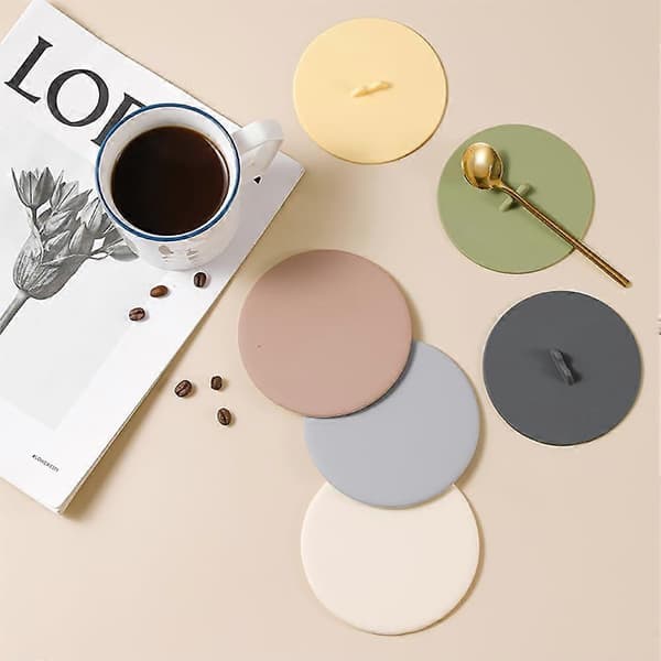 4 pcs Silicone Mug Lids Silicone Mug Lid Design, Food Grade Dustproof