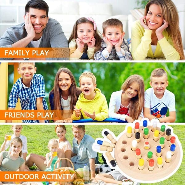 Memory Chess Wood Kids, Memory Chess Learning Toy, KLB