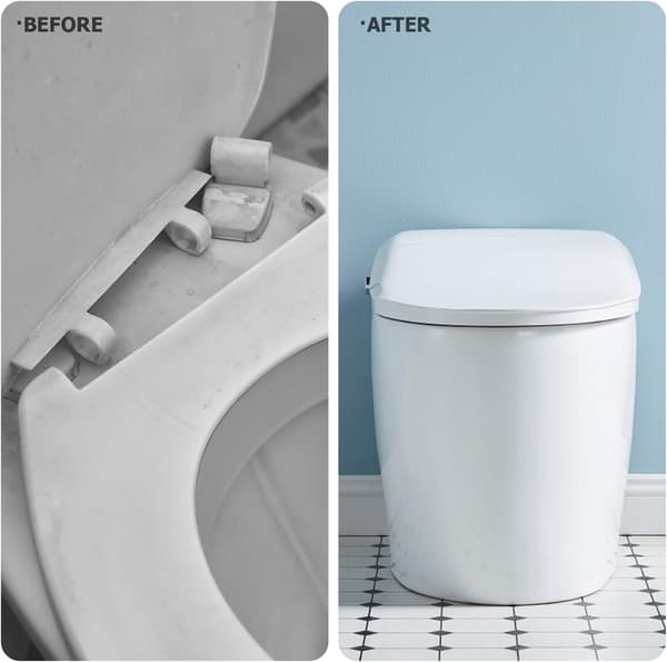 Hurtigmontering til toiletsæde, universelle toiletsæde hængselfittings til WC toilet blinde huller 4 stk. 4 Pack