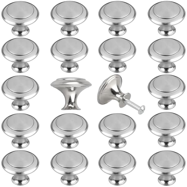 20 Pieces Kitchen Knobs, Brushed Nickel, Eeekit Drawer Pulls, Cabinet Knobs, Sturdy Knobs, Silver Tone Kitchen Knobs with Screws for Bathroom Drawers
