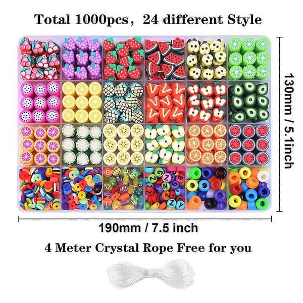 Armband Making Kit with Polymer Clay Beads, Fun Beads DIY Accessories