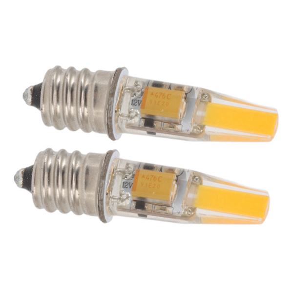2pcs 2W 12V E12 LED Bulb Energy Saving Power Saving Candelabra Bulb Warm Lamp