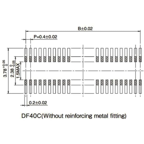 1 stk. egnet for datamodul Datamodul 4 CM4-sokkel DF40C-100DS-0.4V